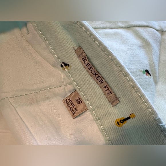 Jachs New York Bleeker fit men’s size 36 shorts pale green with dancer pattern - Picture 3 of 5